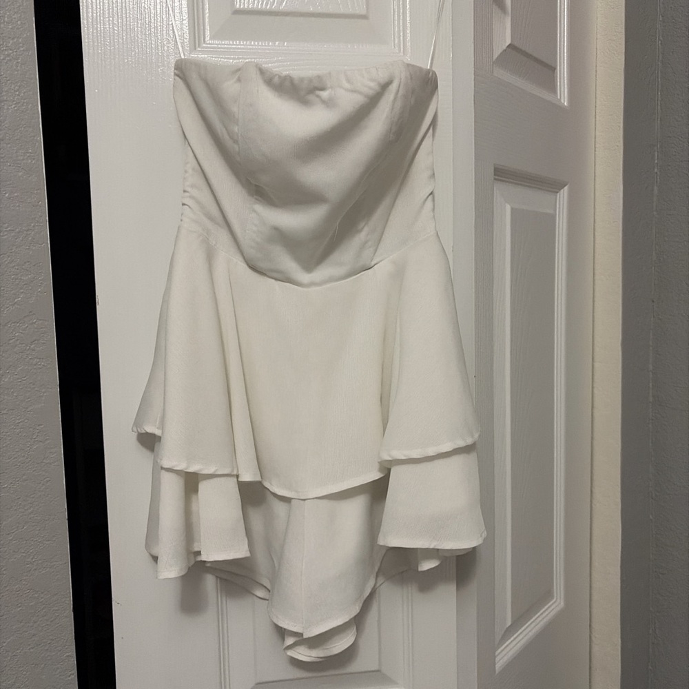 Princess Polly White Strapless Romper